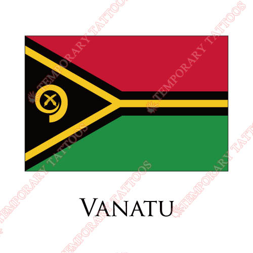 Vanatu flag Customize Temporary Tattoos Stickers NO.2015